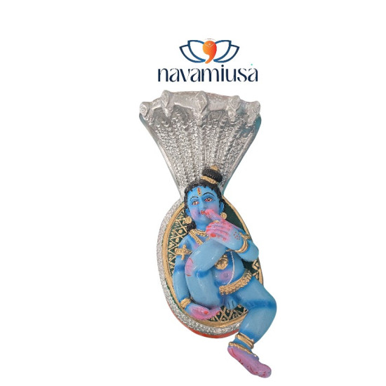 Santhana Gopala Krishna – 12" H × 14" W papermache Santhana Gopala Krishna – 12" H × 14" W papermache
